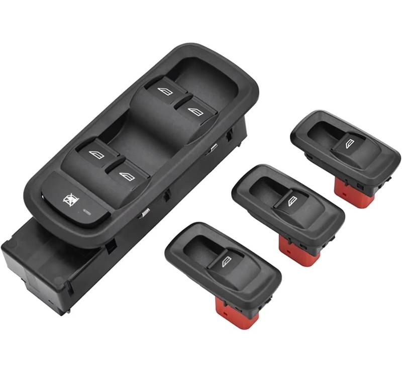 Auto Fenster Schalter Für Ford Für Fiesta Für Ecosport 2012 2013 2014 2015 Elektrischer Fensterschalter Master Beifahrerglasheber-Bedienknopf Autozubehör(Set) von Tjxtixle