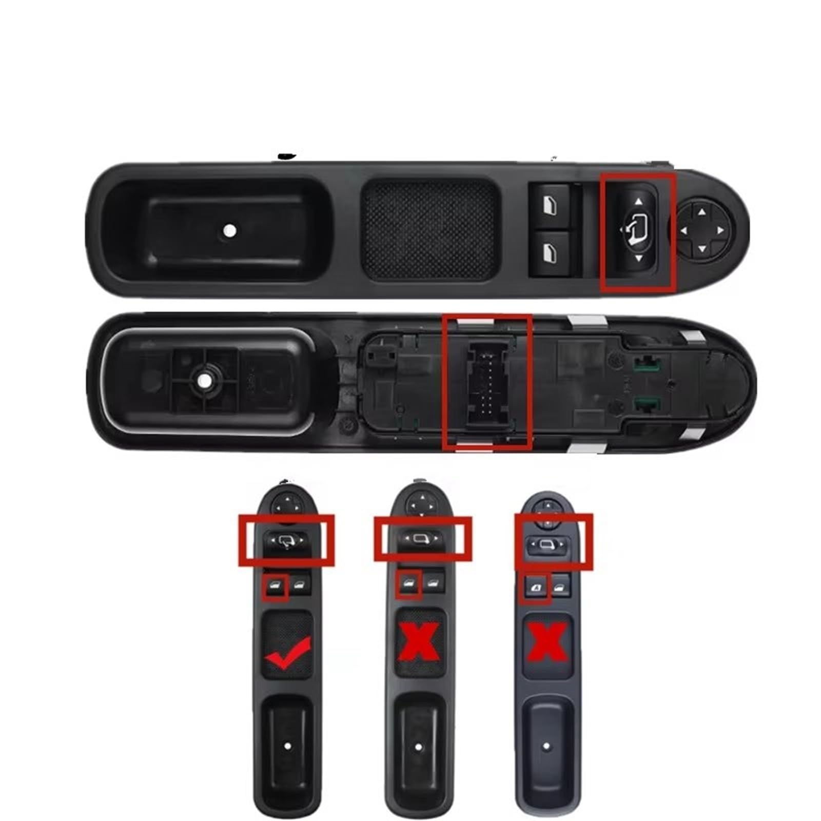 Auto Fenster Schalter Für Peugeot Für Citroen Für C3 207 2000-2014 307 407 Für 6554KT 6554QC 6490EH 6490AJ 6554QK 6554QG Fensterheberschalter Heber-Steuertaste(6554.QA) von Tjxtixle