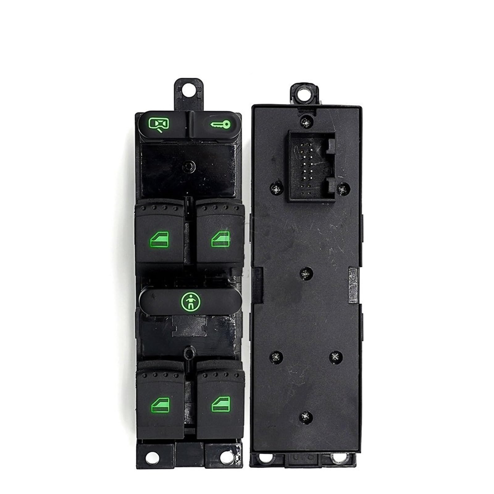 Auto Fenster Schalter Für VW Für Golf MK4 Für Jetta 4 Für Bora Für Passat B5 Für Sitz Für Leon 1J4959857A 1J4959857D Fenster Master Switch Konsole Kind Taste(GREEN-1J4959857B) von Tjxtixle
