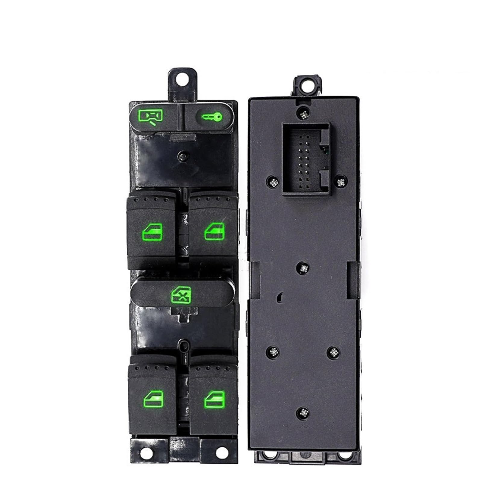 Auto Fenster Schalter Für VW Für Golf MK4 Für Jetta 4 Für Bora Für Passat B5 Für Sitz Für Leon 1J4959857A 1J4959857D Fenster Master Switch Konsole Kind Taste(GREEN-1J4959857C) von Tjxtixle
