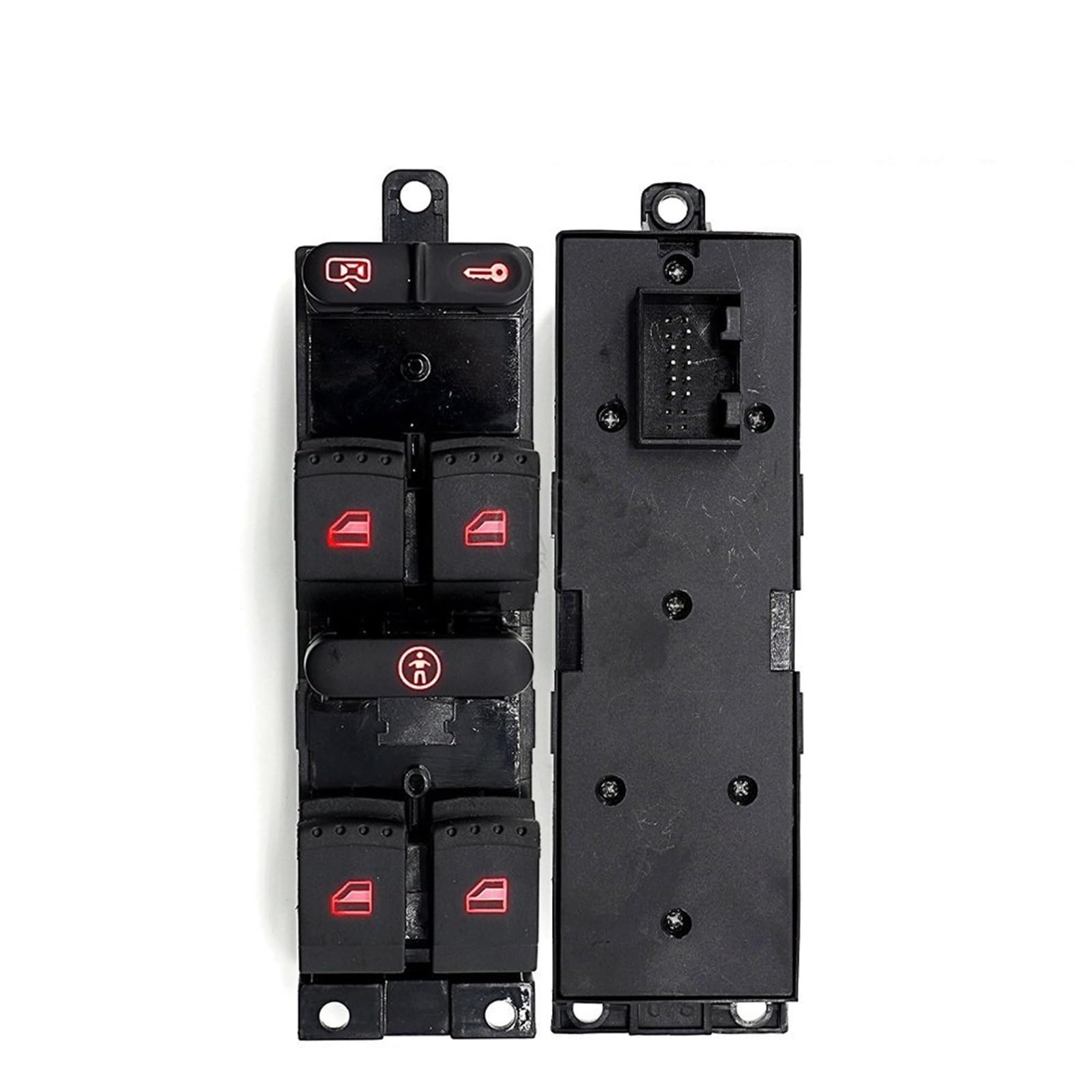 Auto Fenster Schalter Für VW Für Golf MK4 Für Jetta 4 Für Bora Für Passat B5 Für Sitz Für Leon 1J4959857A 1J4959857D Fenster Master Switch Konsole Kind Taste(RED-1J4959857A) von Tjxtixle