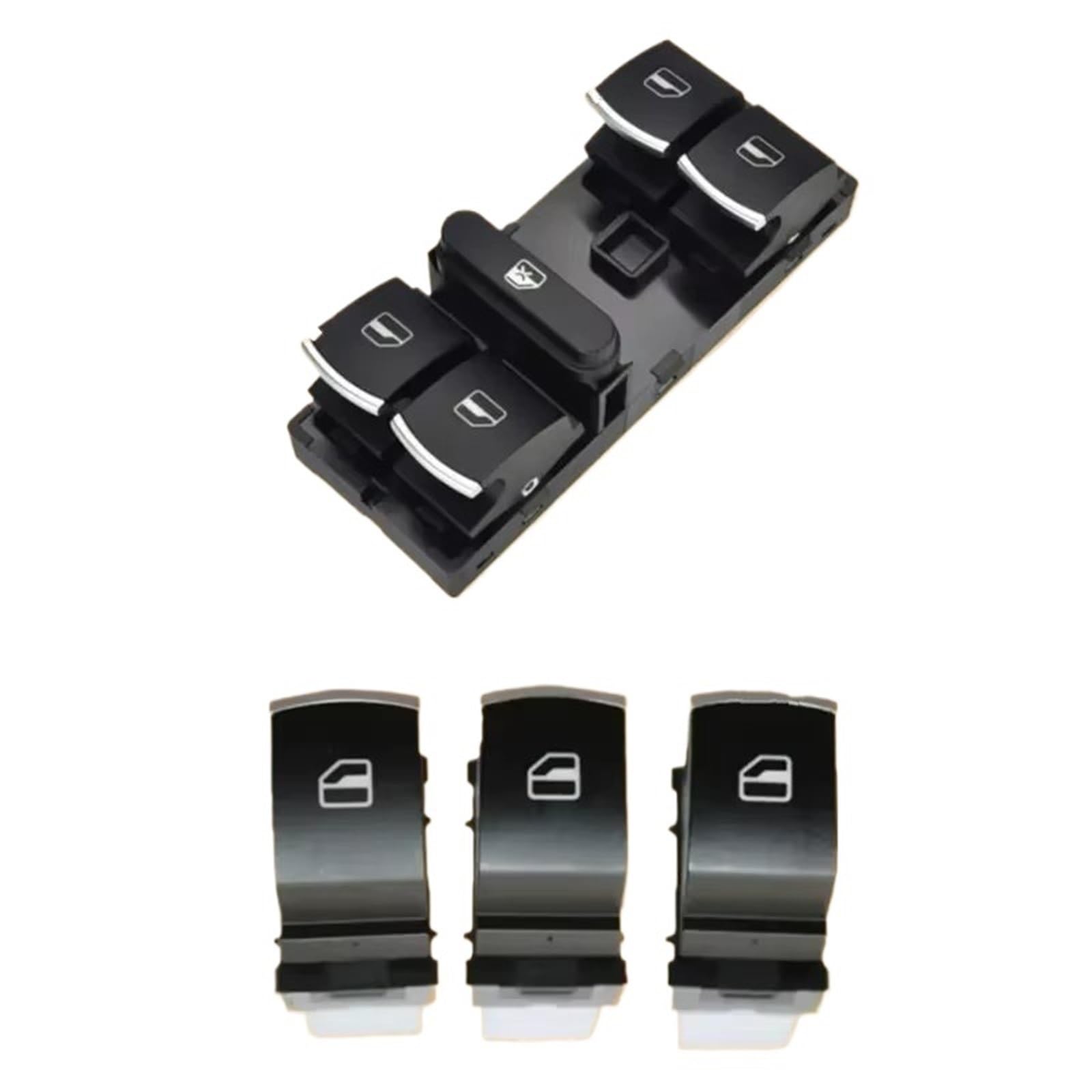 Auto Fenster Schalter Für VW Für Jetta Für Tiguan Für Golf Für GTI MK5 MK6 Für Passat B6 CC Für Seat Leon MK2 1K4959857 Elektrischer Fensterheberschalter Rot(Set 2) von Tjxtixle