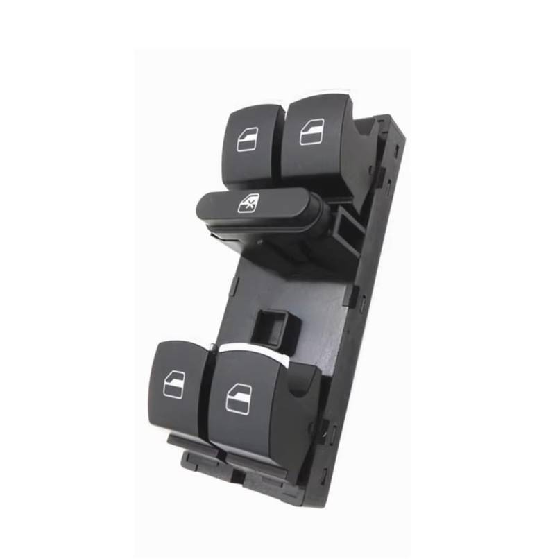 Auto Fenster Schalter Für VW Für Jetta Für Tiguan Für Golf Für GTI MK5 MK6 Für Passat B6 Für CC 959 857 5ND959857 Power Fenster Master Switch Control Button Fensterheberschalter(Chrome) von Tjxtixle