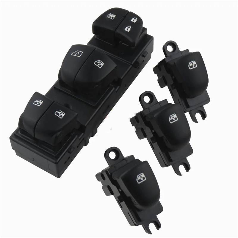 Auto Fenster Schalter Gelbe Lampe Auto-Fensterheberschalter Vorne Rechts Für Nissan Für Qashqai Für Altima Für Sylphy Für Tiida Für X-Trail(Set b) von Tjxtixle