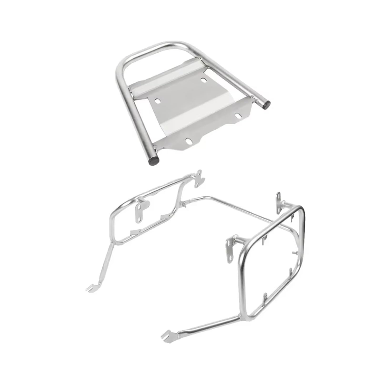 Gepäckträger Für Suzuki Für V-Strom 1050 DL1050 2020 2023 Motorrad Heckkoffer Topcase Satteltaschenhalterung Edelstahl Gepäckträger Motorrad Hinten Gepäck(Silver 1 Set) von Tjxtixle