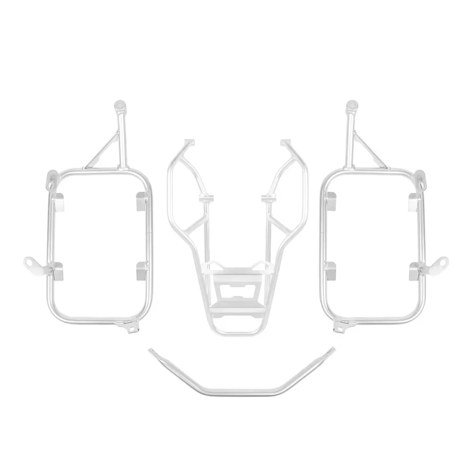 Gepäckträger Motorrad-Heckbox Satteltaschen Seitengepäckträger Gepäckkoffer Halterung Halter Edelstahl Für R1300GS R 1300 GS 2024 2025 Motorrad Hinten Gepäck(Silver 1 Set) von Tjxtixle