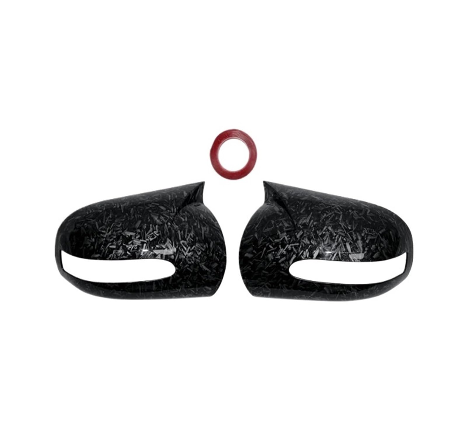 Auto Spiegelkappen Für Benz E C-Klasse W211 W203 2001-2007 Auto Rückspiegel Abdeckung Caps Shell LHD Spiegelkappe(Forged Grain) von Tkxvcejv