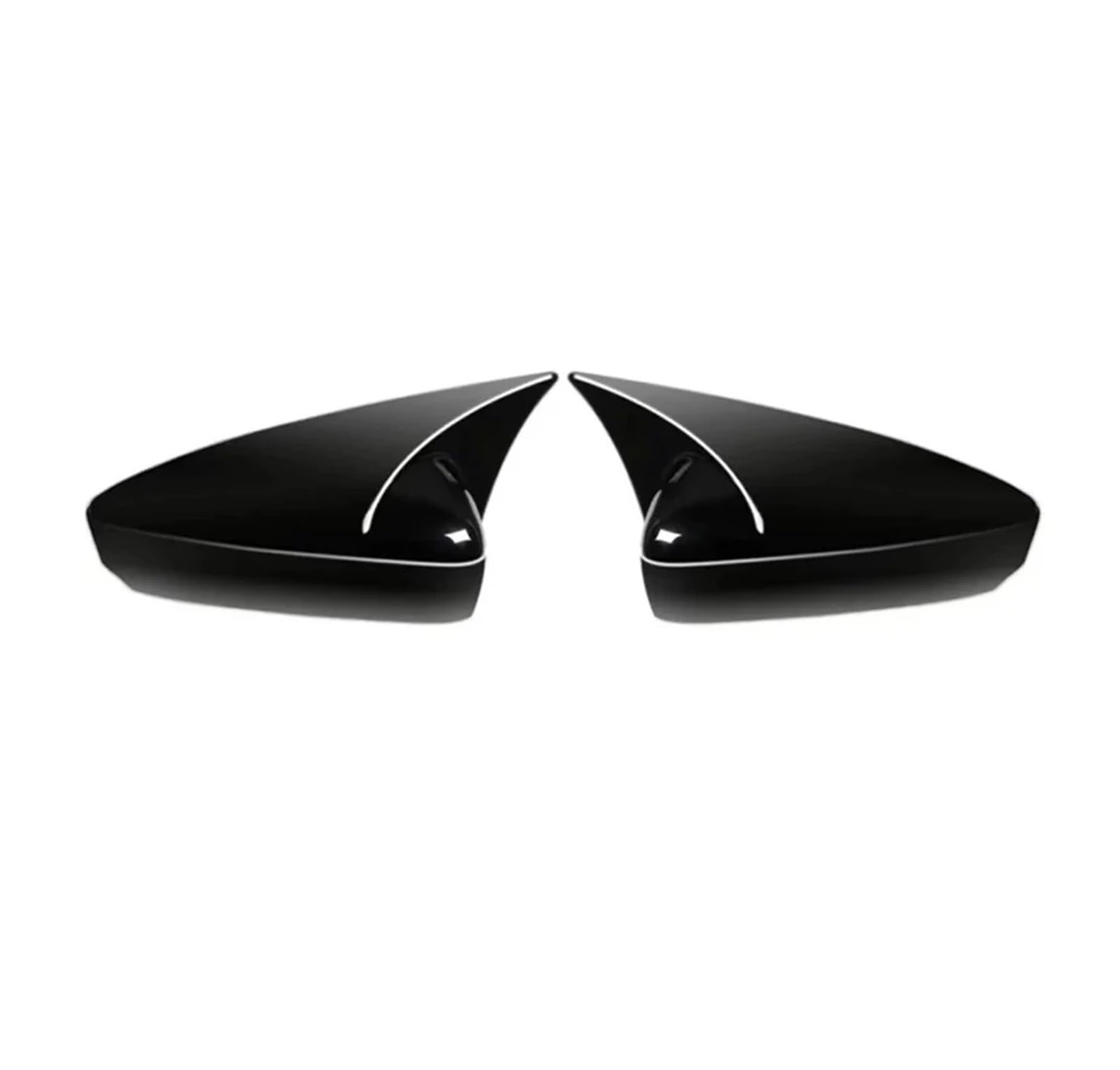 Auto Spiegelkappen Für Mazda 3 Für Axela 19-23 Auto Rückspiegel Seitenspiegel Abdeckung Flügelkappe Außentürgehäuse Verkleidung Carbonfaser-Optik Spiegelkappe(With Horn Black) von Tkxvcejv