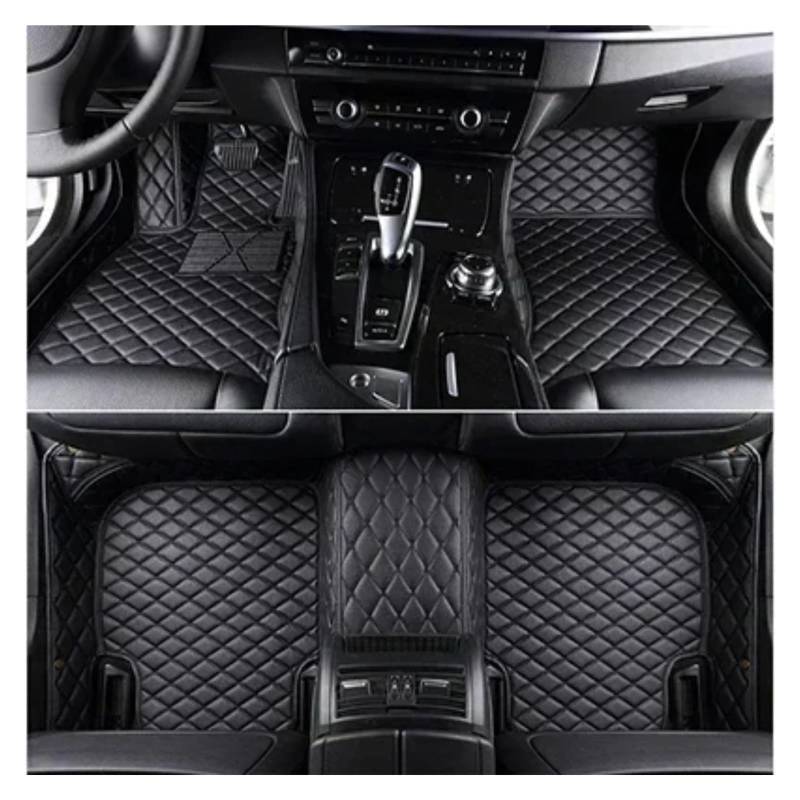 Fussmatten Auto Für 5 Series E61 Für Touring 2004-2010 Innendetails Teppich Benutzerdefinierte 3D-Volldeckung Auto-Fußmatten Autoteppiche(All Black) von Tkxvcejv