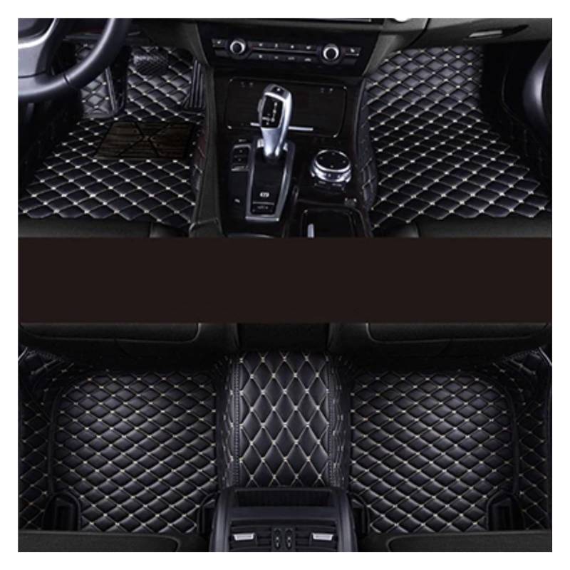 Fussmatten Auto Für Benz EC Für SLK G Für GLS Für GLC Für GLA Für GLE GL Für CLA ML Für GLK Für CLS Für CLK Für Vito Für Viano Auto-Fußmatten Autoteppiche(Black beige) von Tkxvcejv