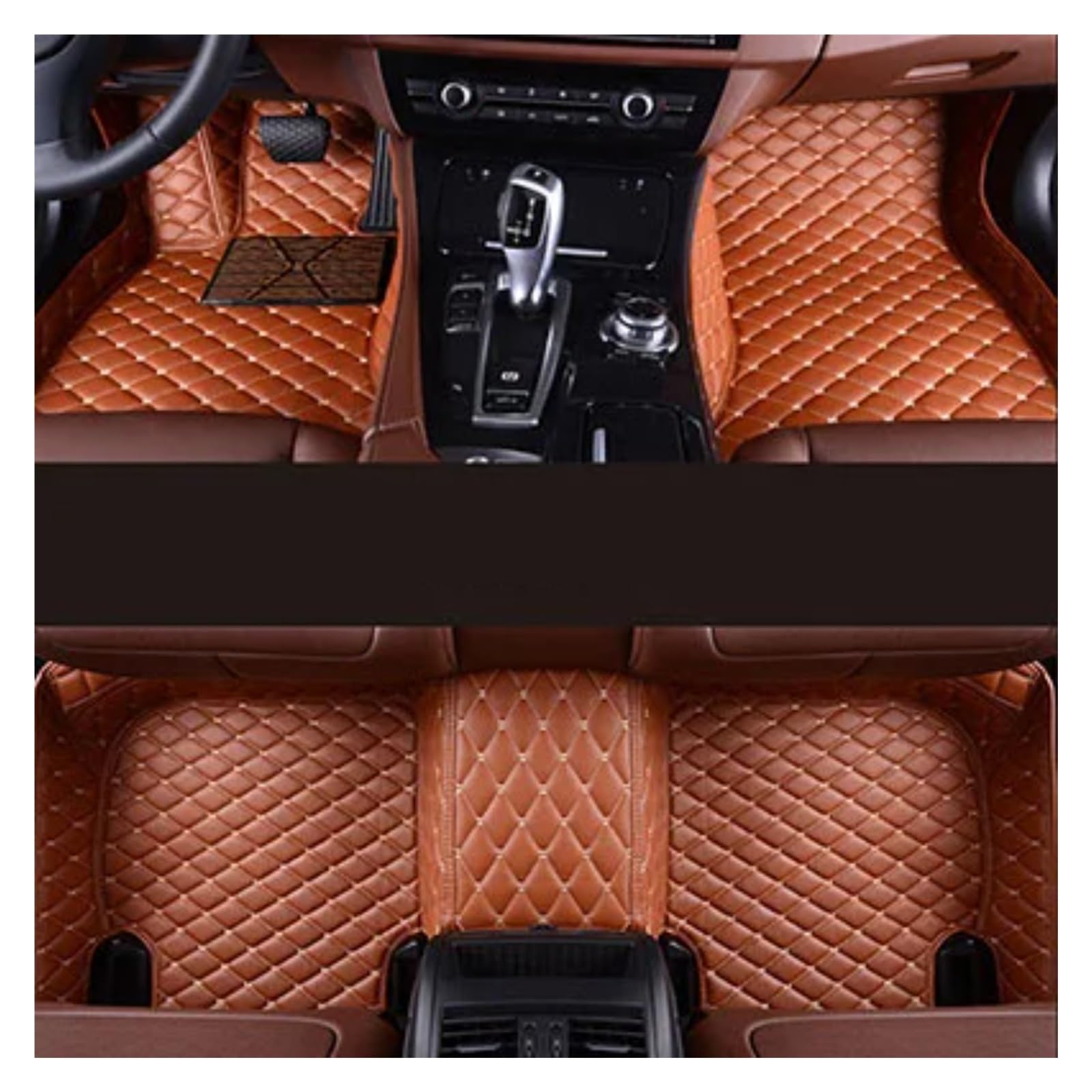 Fussmatten Auto Für Benz EC Für SLK G Für GLS Für GLC Für GLA Für GLE GL Für CLA ML Für GLK Für CLS Für CLK Für Vito Für Viano Auto-Fußmatten Autoteppiche(Brown) von Tkxvcejv