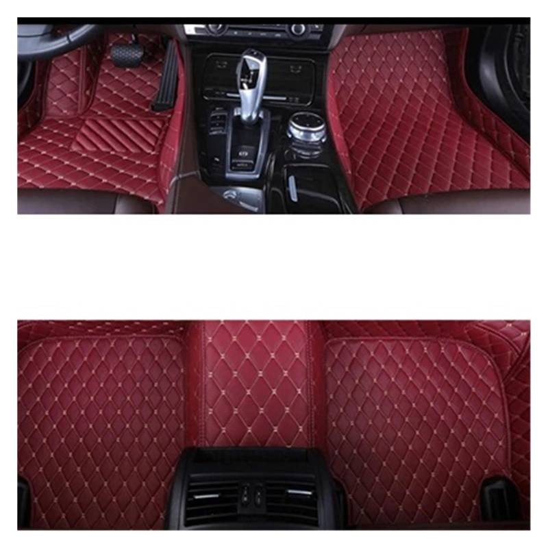 Fussmatten Auto Für Benz W201 W202 W203 W204 W205 Für AMG C43 C63 C160 C180 C200 C220 C300 C350 Auto-Styling-Bodenteppiche Auto-Bodenmatte Autoteppiche(Wine red) von Tkxvcejv