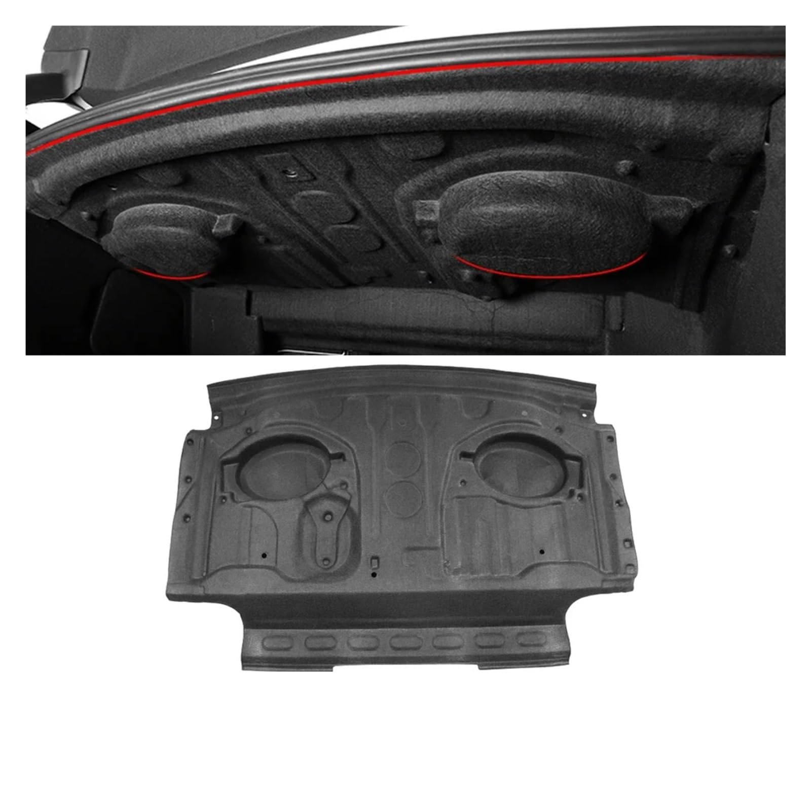 Fussmatten Auto Für Cadillac CT4 CT5 CT6 2019-2023 Auto-Kofferraum-Firewall-Matte-Pad-Abdeckung Schall-Wärmedämmung Baumwolle Noise Deadener Autoteppiche(CT5 2019-2021) von Tkxvcejv