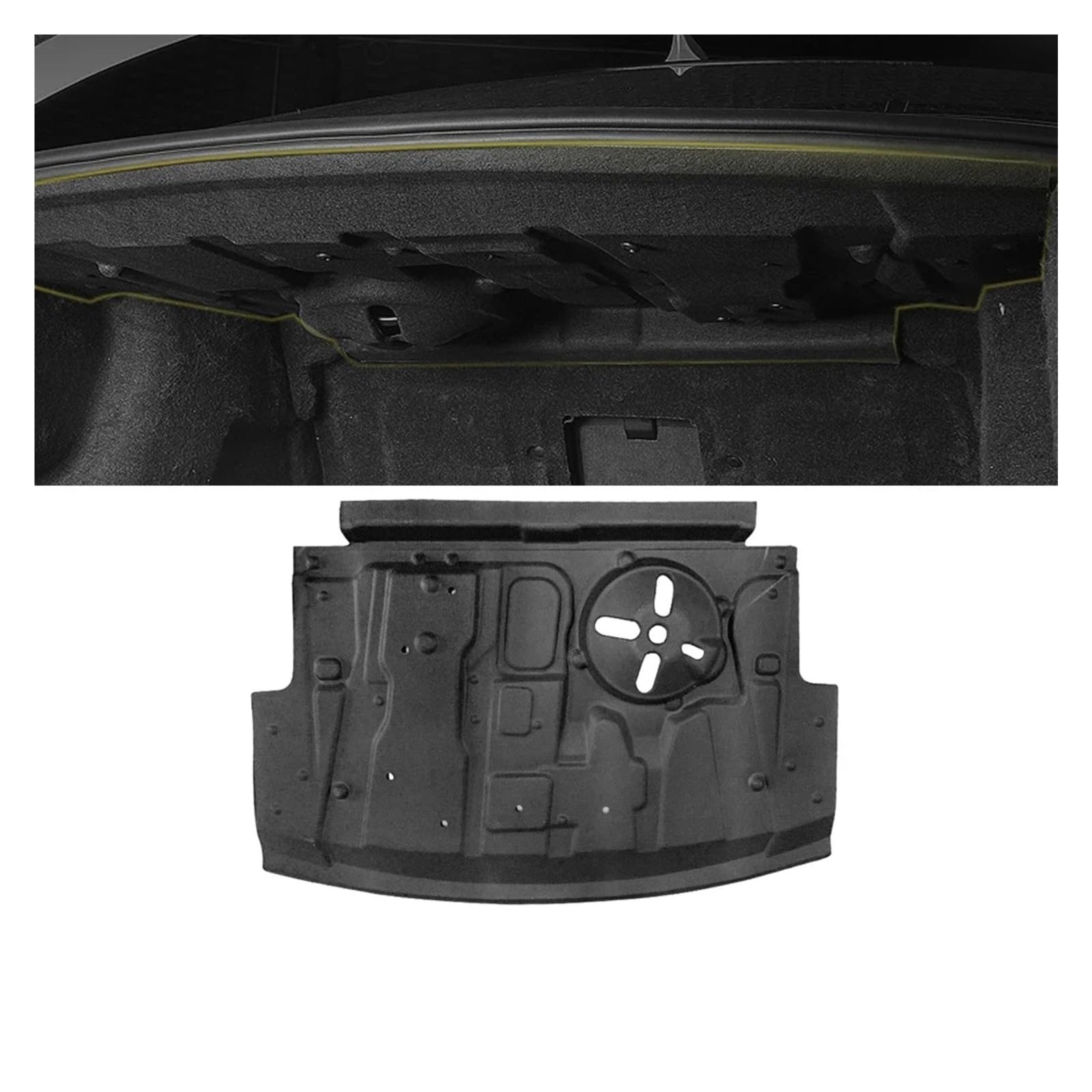 Fussmatten Auto Für Cadillac CT4 CT5 CT6 2019-2023 Auto-Kofferraum-Firewall-Matte-Pad-Abdeckung Schall-Wärmedämmung Baumwolle Noise Deadener Autoteppiche(CT6 2019-2023) von Tkxvcejv