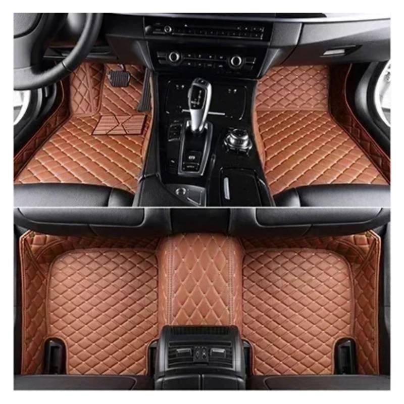 Fussmatten Auto Für Cayenne 2006-2010 Innendetails Autozubehör Benutzerdefinierte 3D-Volldeckungs-Autofußmatten Autoteppiche(Brown) von Tkxvcejv