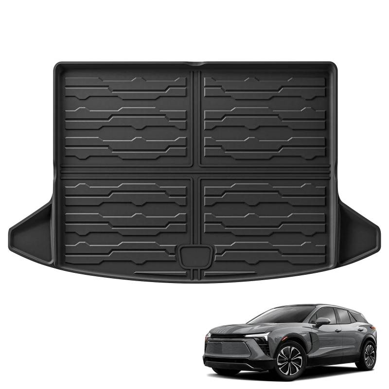 Fussmatten Auto Für Chevrolet Für Blazer EV 2024 Wasserdichtes Schwarzes Linkes Ruder 3D Auto-Fußmatten Cargo-Liner-Kofferraumpolster Autoteppiche(Trunk 1P) von Tkxvcejv