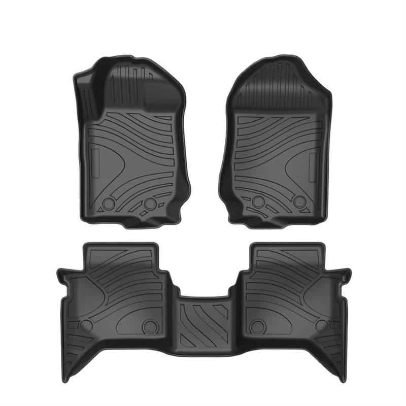 Fussmatten Auto Für Ford Für Ranger 2015-2024 LHD RHD Auto Fußmatten Fußmatten Geruchlos Pad Tablett Matte Autoteppiche(19-22 LHD) von Tkxvcejv