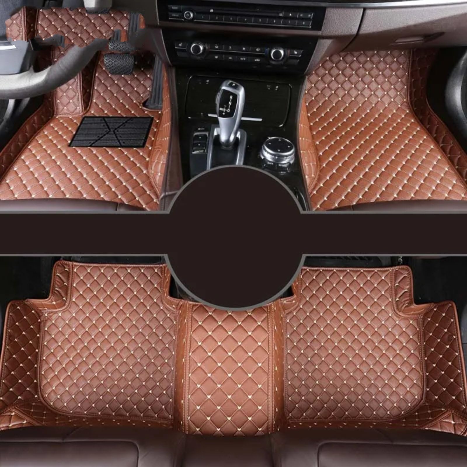 Fussmatten Auto Für HAVAL XY H8 H9 M2 M4 Auto Teppiche Fuß Coche Zubehör Custom Car Fußmatten Autoteppiche(Brown,M2) von Tkxvcejv