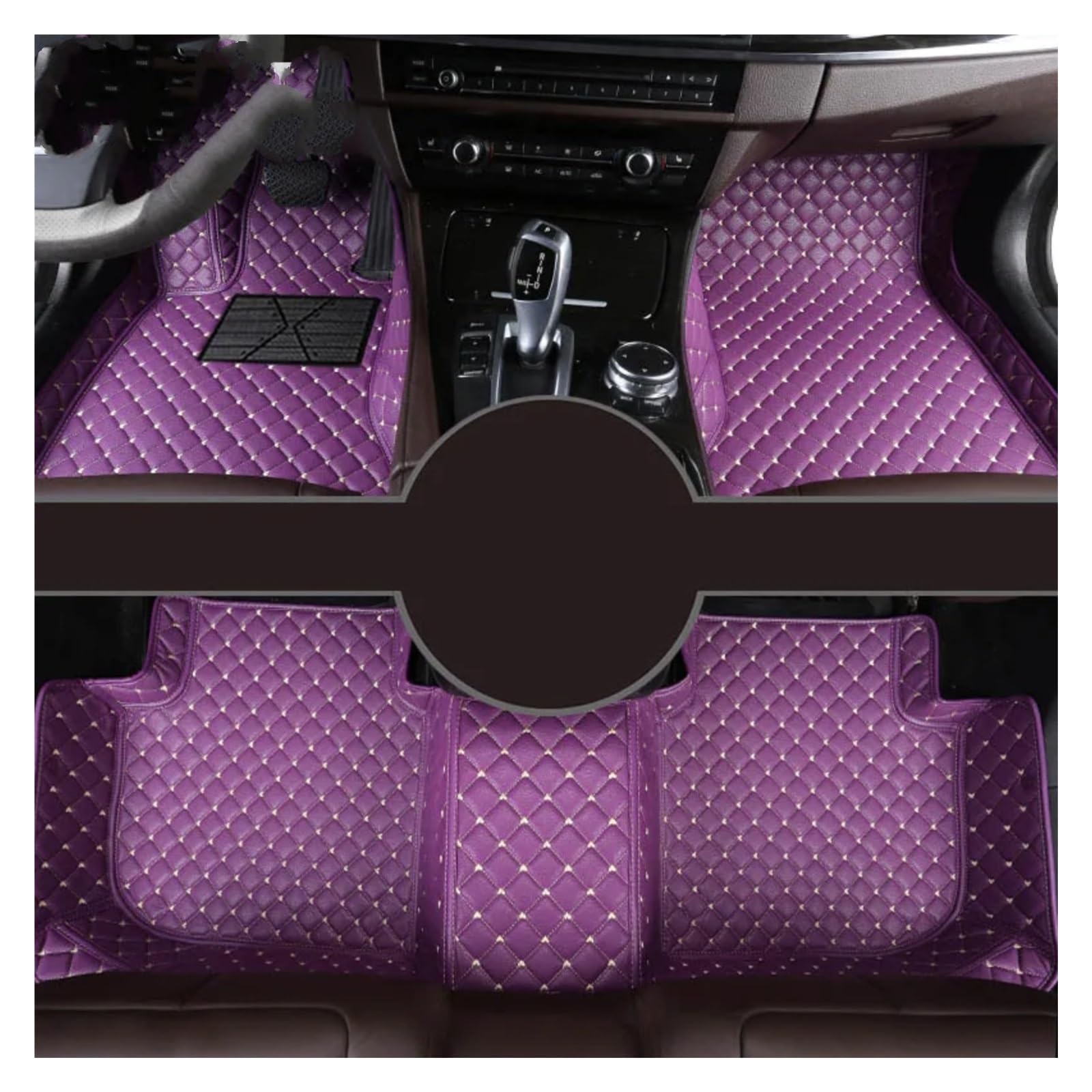 Fussmatten Auto Für HAVAL XY H8 H9 M2 M4 Auto Teppiche Fuß Coche Zubehör Custom Car Fußmatten Autoteppiche(Purple,H9) von Tkxvcejv