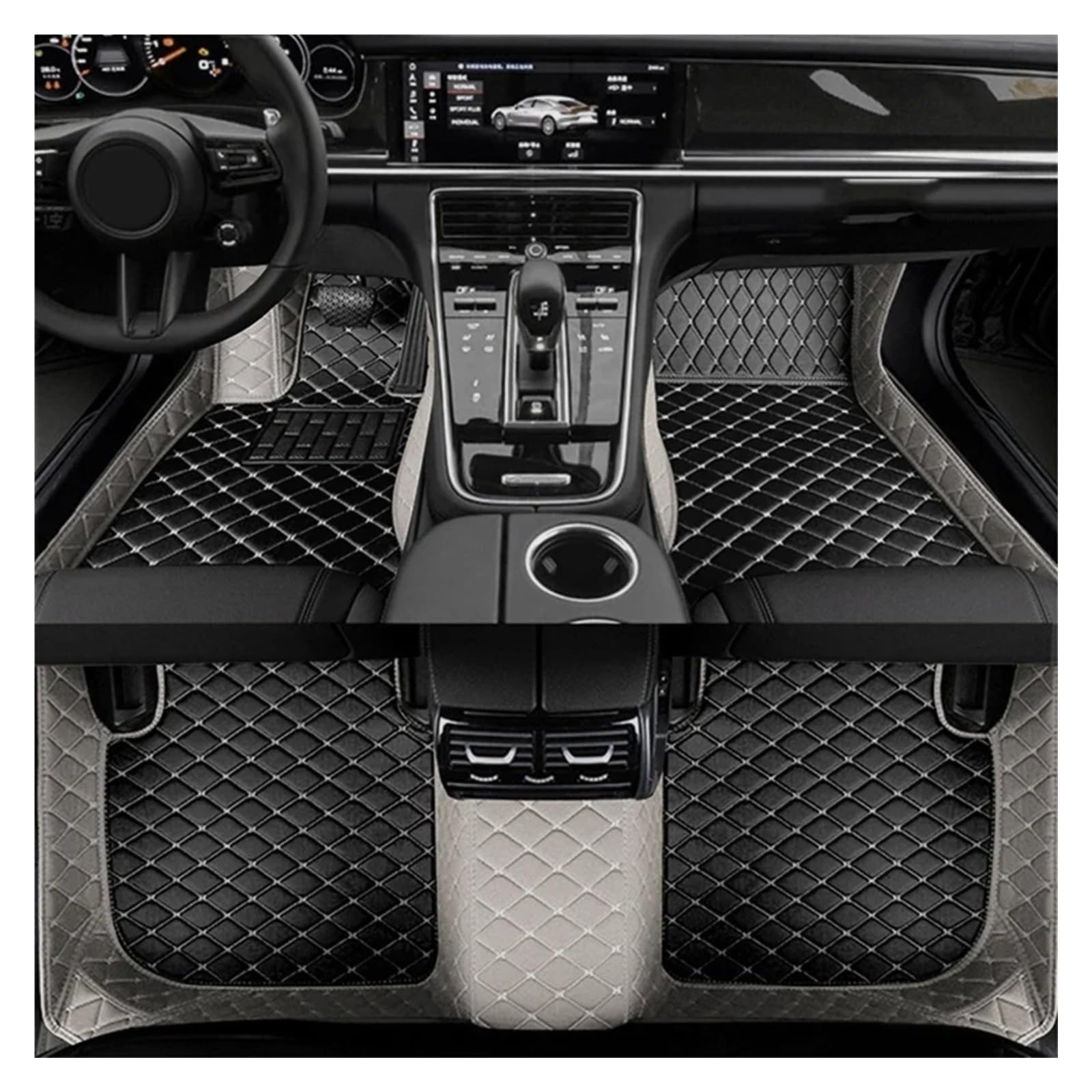 Fussmatten Auto Für Hyundai Für Grandeur Für Azera HG 2012 2013 2014 2015 2016 2017 wasserdichte Pad Matten Fuß Abdeckungen Auto Boden Matte Autoteppiche(1set floormat7,Rechtslenker) von Tkxvcejv