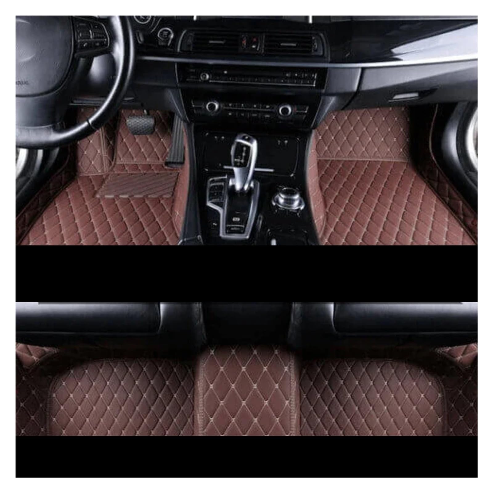 Fussmatten Auto Für Hyundai Für Grandeur Für Azera HG 2012 2013 2014 2015 2016 2017 wasserdichte Pad Matten Fuß Abdeckungen Auto Boden Matte Autoteppiche(Coffee 1set,Rechtslenker) von Tkxvcejv