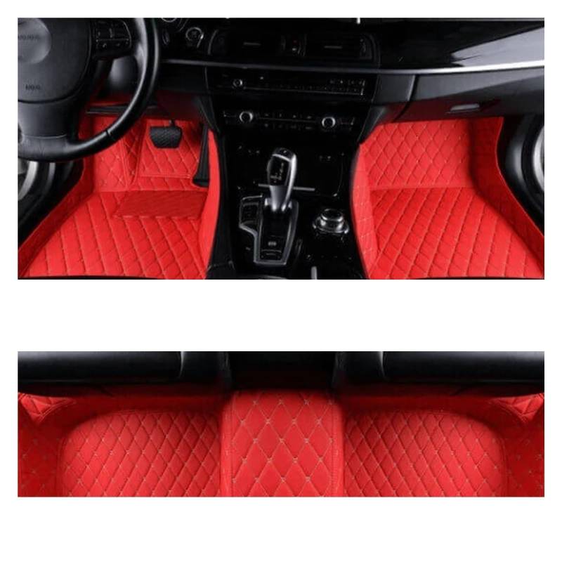 Fussmatten Auto Für Hyundai Für Tucson NX4 2024 2023 2022 2021 Auto-Innenausstattung Fußteppiche Autos Abdeckungen Teile Auto-Fußmatten Autoteppiche(Red 1set,Linkslenker) von Tkxvcejv