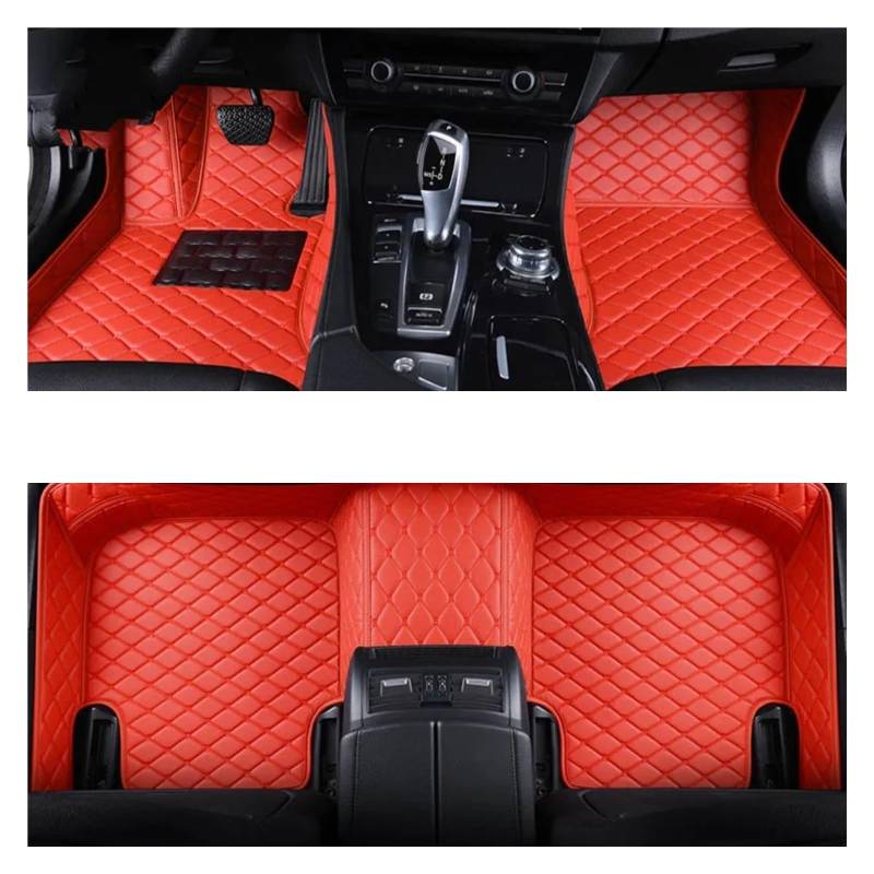 Fussmatten Auto Für KIA Für Sorento Auto Teppiche Fuß Coche Zubehör Custom Car Fußmatten Autoteppiche(Red,2009-2012) von Tkxvcejv