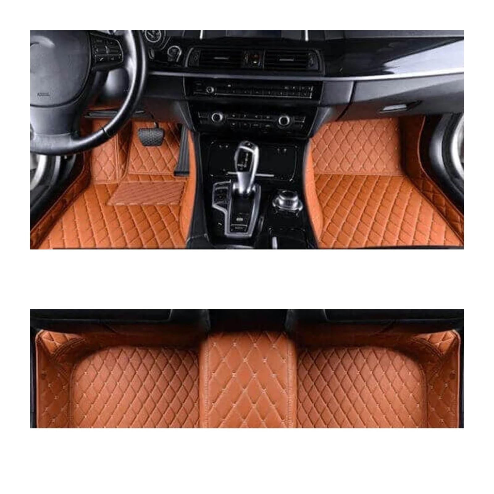 Fussmatten Auto Für Megan 3 2008~2014 Auto-Innenausstattung Lederteppiche Teppiche Fußpolster Auto-Fußmatten Autoteppiche(Brown 1set,Linkslenker) von Tkxvcejv