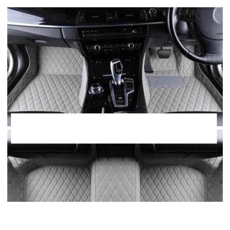 Fussmatten Auto Für Q7 4L MK1 2005~2015 Lederteppich Anti-Schmutz Haltbarer Automattensatz Innenausstattung Auto-Fußmatten Autoteppiche(RHD GRCY) von Tkxvcejv