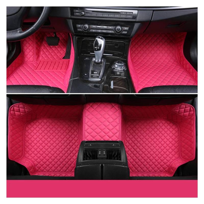 Fussmatten Auto Für SEAT Für Ateca Für Arona Für Ibiza Für Leon Für Toledo Für Exeo Vollständige Surround-Fußmatte Für Autos Autoteppiche(Rose Red) von Tkxvcejv