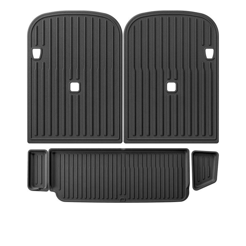 Fussmatten Auto Für Tesla Für Modell X 2024 5/6/7Seat 3D Auto Fußmatten Cargo Liner Trunk Pad Wasserdicht Schützende Linke Ruder Autoteppiche(7seats 5PCS) von Tkxvcejv