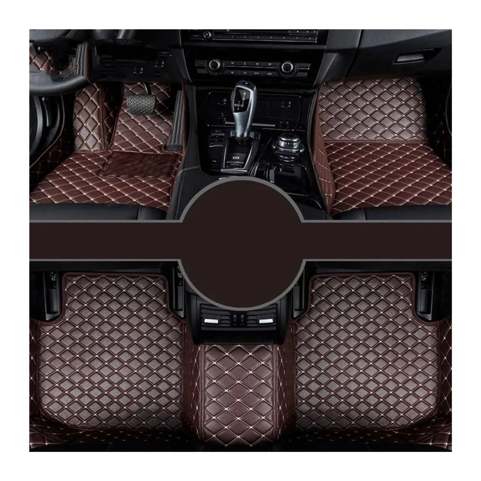 Fussmatten Auto Für Tesla Für Modell X Auto Teppiche Fuß Coche Zubehör Custom Car Fußmatten Autoteppiche(Coffee,7Seats Model) von Tkxvcejv