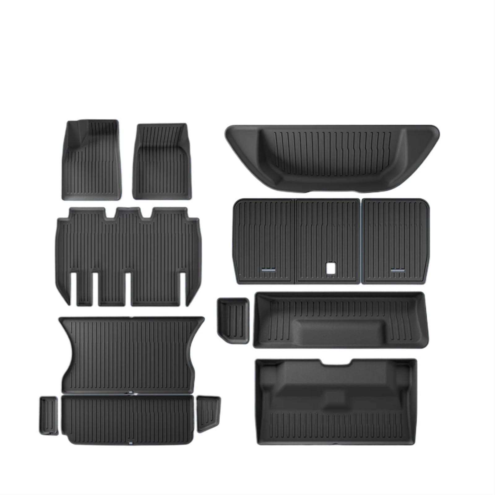 Fussmatten Auto Für Tesla für Modell X 2023 2024 3D Auto Fußmatten Cargo Liner Trunk Pad Wasserdicht Schutz Links Ruder Autoteppiche(6PCS) von Tkxvcejv