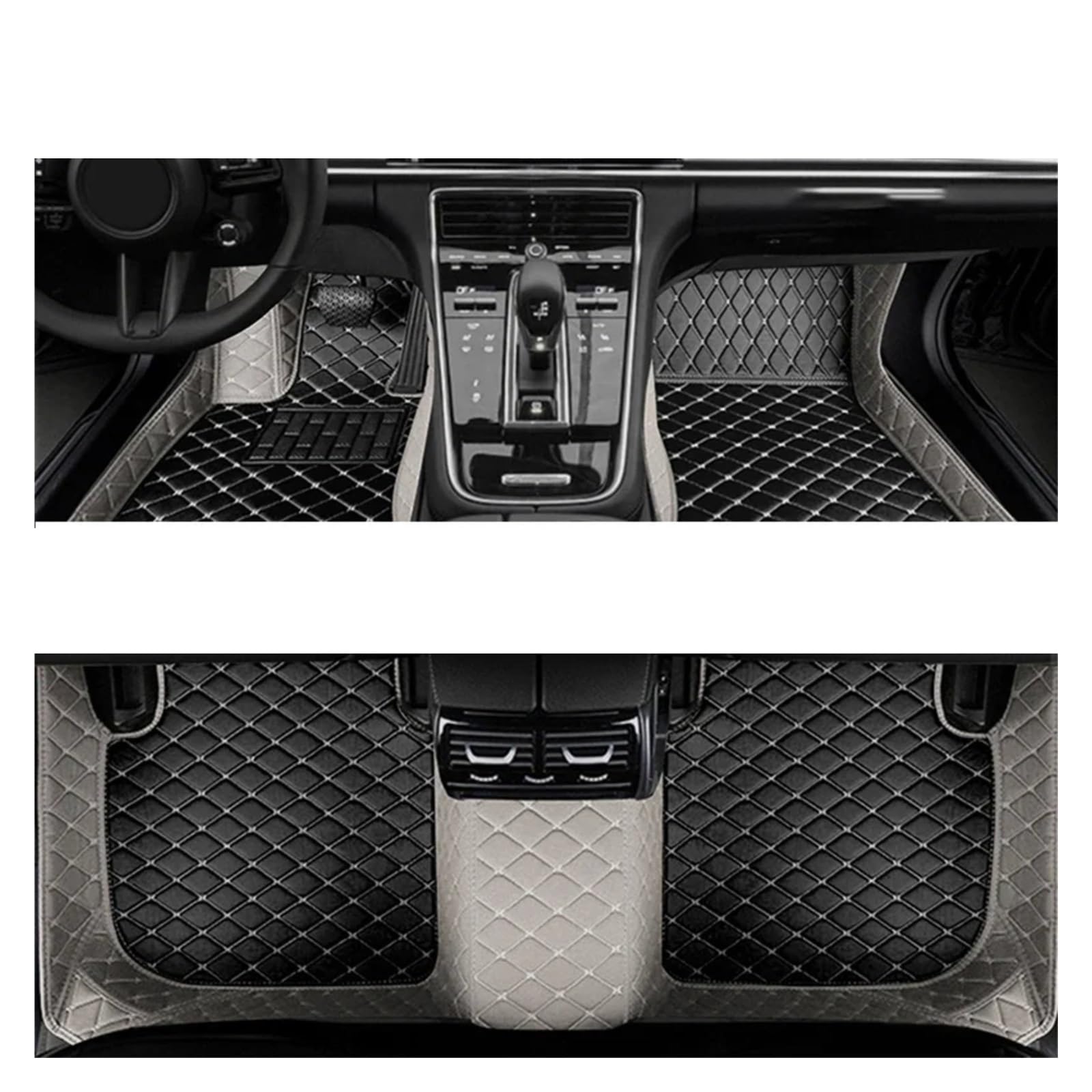 Fussmatten Auto Für Toyota Für Auris E180 2012 2013 2014 2015 2016 2017 2018 Teppiche Fußpolster Maßgeschneiderte Auto-Fußmatten Autoteppiche(LHD Black Grey) von Tkxvcejv
