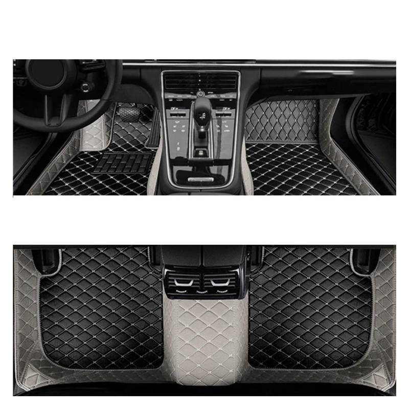 Fussmatten Auto Für Toyota Für Auris E180 2012 2013 2014 2015 2016 2017 2018 Teppiche Fußpolster Maßgeschneiderte Auto-Fußmatten Autoteppiche(LHD Black Grey) von Tkxvcejv