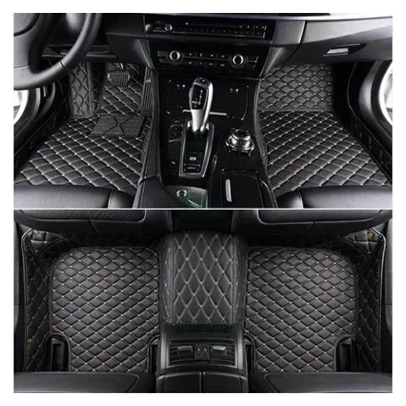Fussmatten Auto Für Toyota Für Prius 2006-2011 Innendetails Autozubehör Benutzerdefinierte 3D-Volldeckung Auto-Fußmatten Autoteppiche(Black Beige) von Tkxvcejv