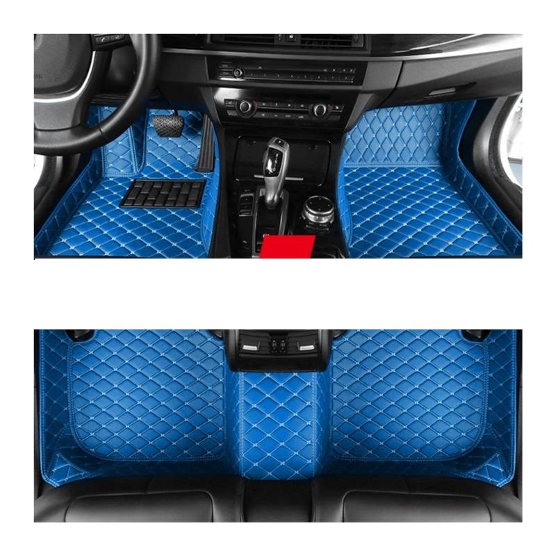 Fussmatten Auto Für VW Für Jetta Für A7 2019 2020 2021 2022 2023 Lederauto Matt Innenteile Autozubehör Auto-Fußmatten Autoteppiche(Bl1set,Rechtslenker) von Tkxvcejv