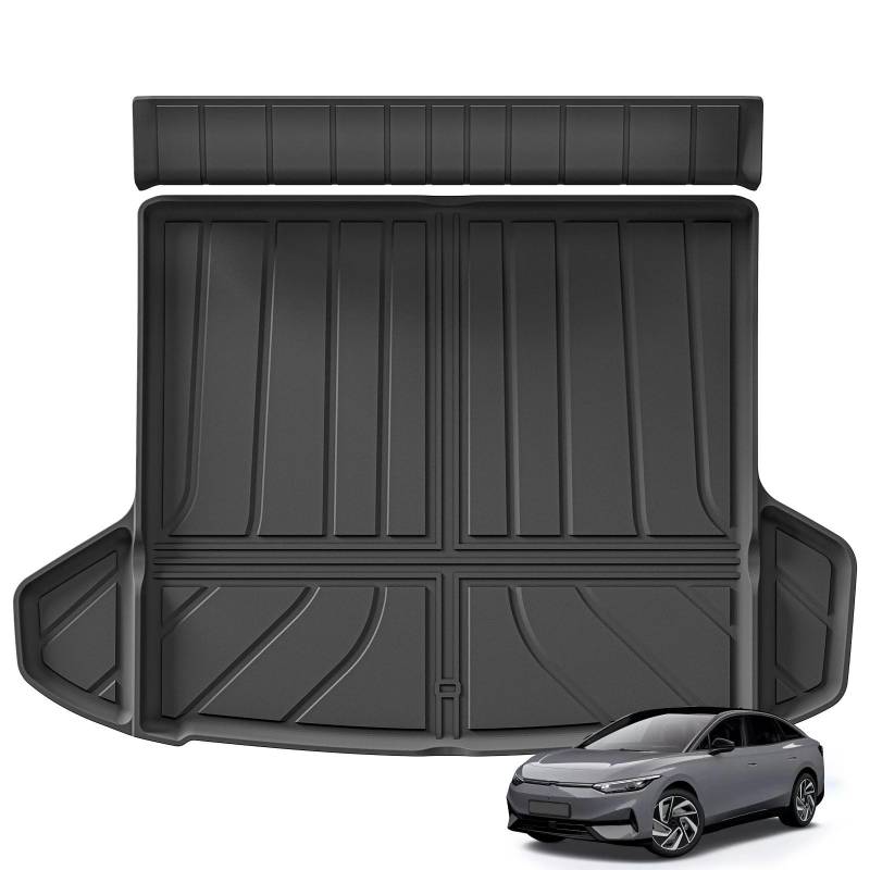 Fussmatten Auto Für VW ID.7 ID7 3D Auto Fußmatten Cargo Liner Trunk/Rückenlehne Pad Wasserdicht Links Ruder Autoteppiche(Trunk 1PCS) von Tkxvcejv