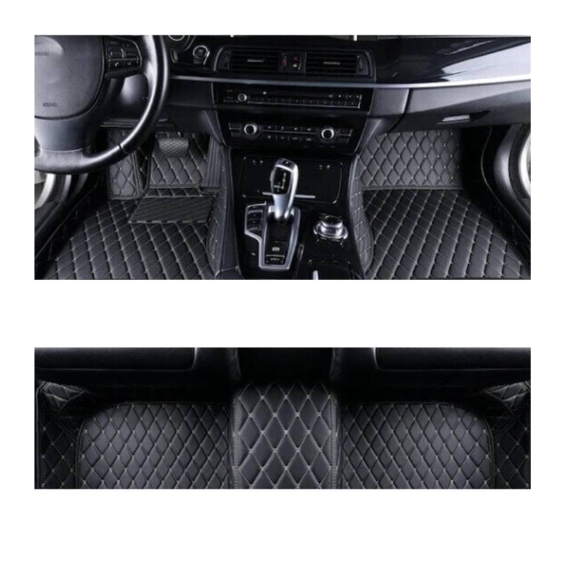 Fussmatten Auto Für Vw Für Käfer 1998~2011 wasserdichte Auto Matten Boden Auto Boden Matte Autoteppiche(Black Biege 1set,Rechtslenker) von Tkxvcejv