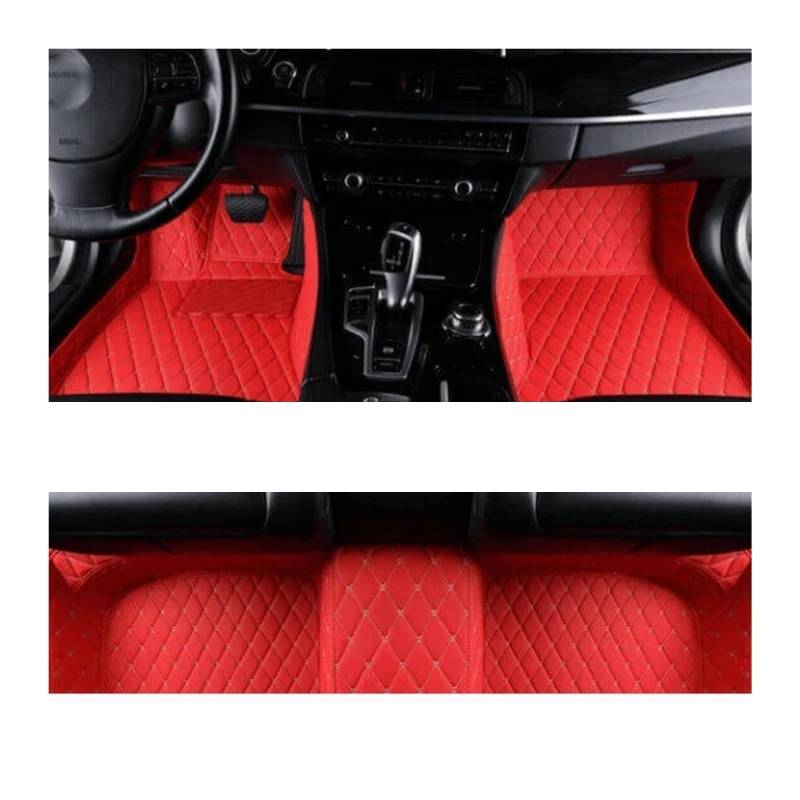 Fussmatten Auto Für Vw Für Käfer 1998~2011 wasserdichte Auto Matten Boden Auto Boden Matte Autoteppiche(Red 1set,Rechtslenker) von Tkxvcejv