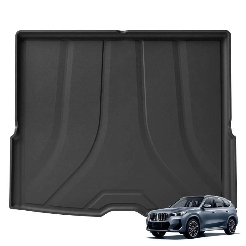 Fussmatten Auto Für X1 2023 2024 3D Auto Fußmatten Kofferraum/Rückenlehne Pad Geruchlos Zubehör Links Hand Fahrer Autoteppiche(Trunk 1PCS) von Tkxvcejv