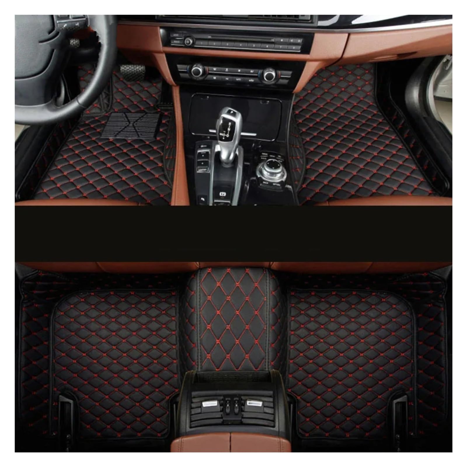 Fussmatten Auto Für X3 E83 F25 G01 F97 Auto Teppiche Fuß Coche Zubehör Custom Car Fußmatten Autoteppiche(Black red,2011-2017 F25) von Tkxvcejv