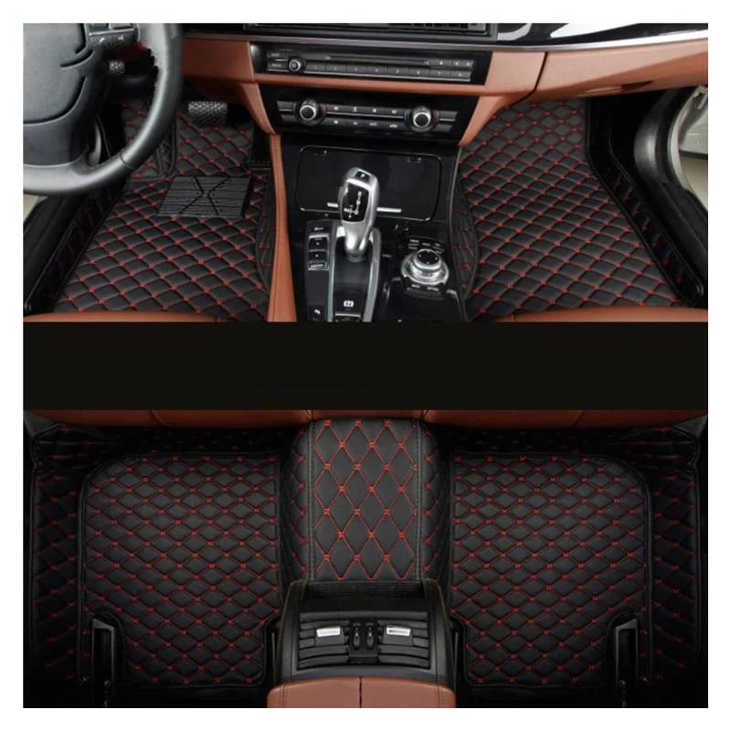 Fussmatten Auto Für X3 E83 F25 G01 F97 Auto Teppiche Fuß Coche Zubehör Custom Car Fußmatten Autoteppiche(Black red,2011-2017 F25) von Tkxvcejv
