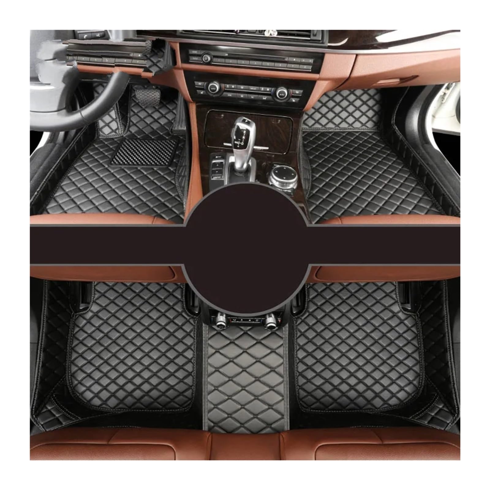 Fussmatten Auto Für X5 E53 E70 F15 G05 F85 F95 Auto Teppiche Fuß Coche Zubehör Custom Car Fußmatten Autoteppiche(All Black,2000-2006 E53) von Tkxvcejv