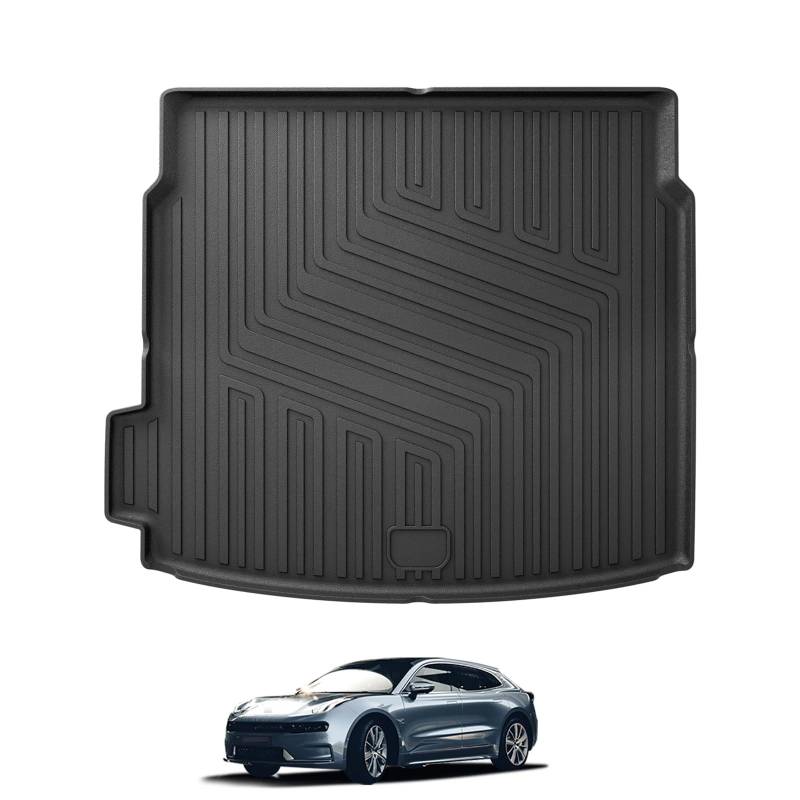 Fussmatten Auto Für ZEEKR 001 Auto-Fußmatten Cargo-Liner Kofferraumpolster 3D Fußmatten Set Allwetter Wasserdichtes Linkes Ruder Autoteppiche(Trunk 1PC) von Tkxvcejv