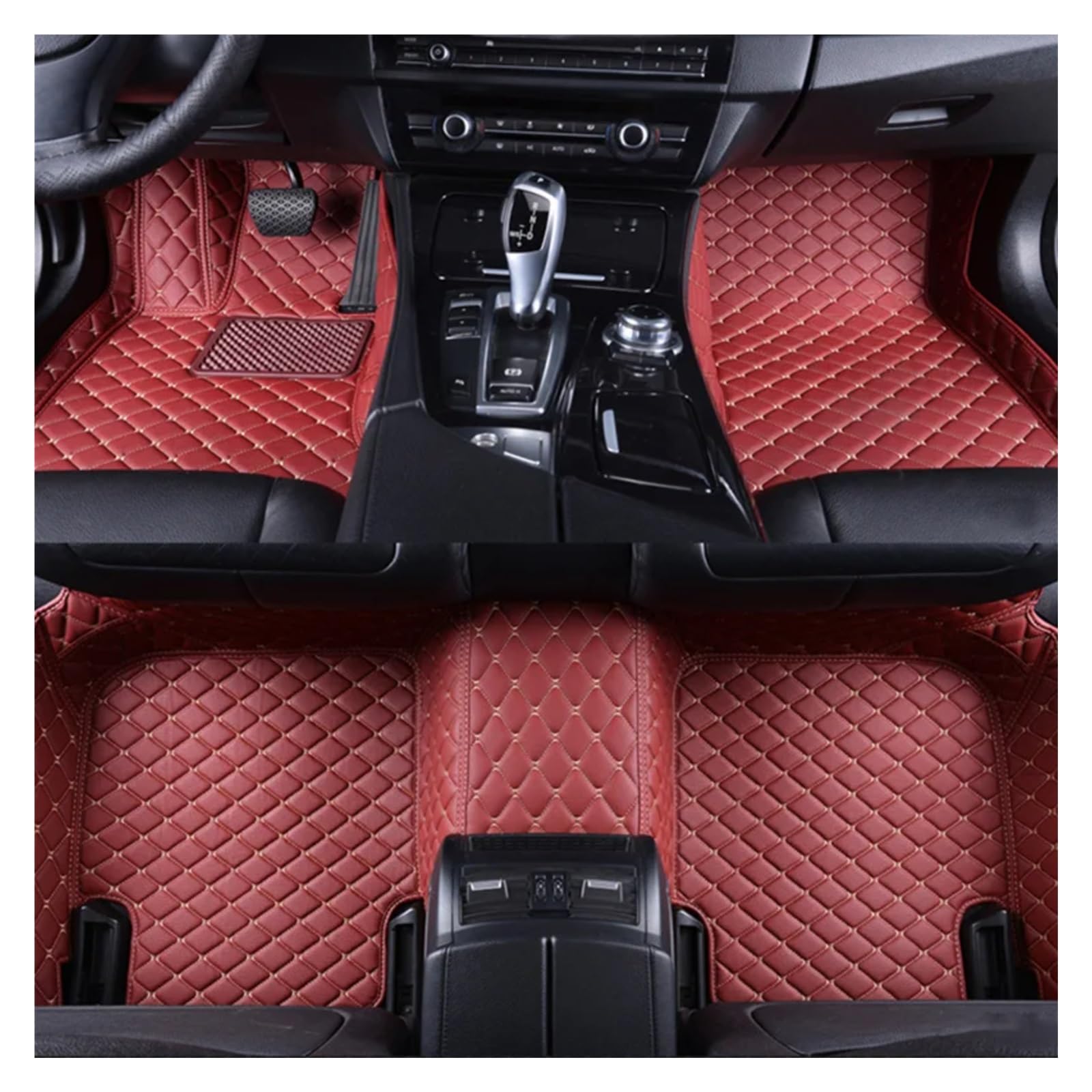 Fussmatten Auto Für alle Modelle A1 A3 A4 A5 A6 A7 A8 Q2 Q3 Q5 Q7 R8 S1 S3 S4 S5 S6 S7 SQ5 SQ7 RS3 Innenmaßgefertigte Auto-Fußmatten Autoteppiche(Wine red,RHD) von Tkxvcejv