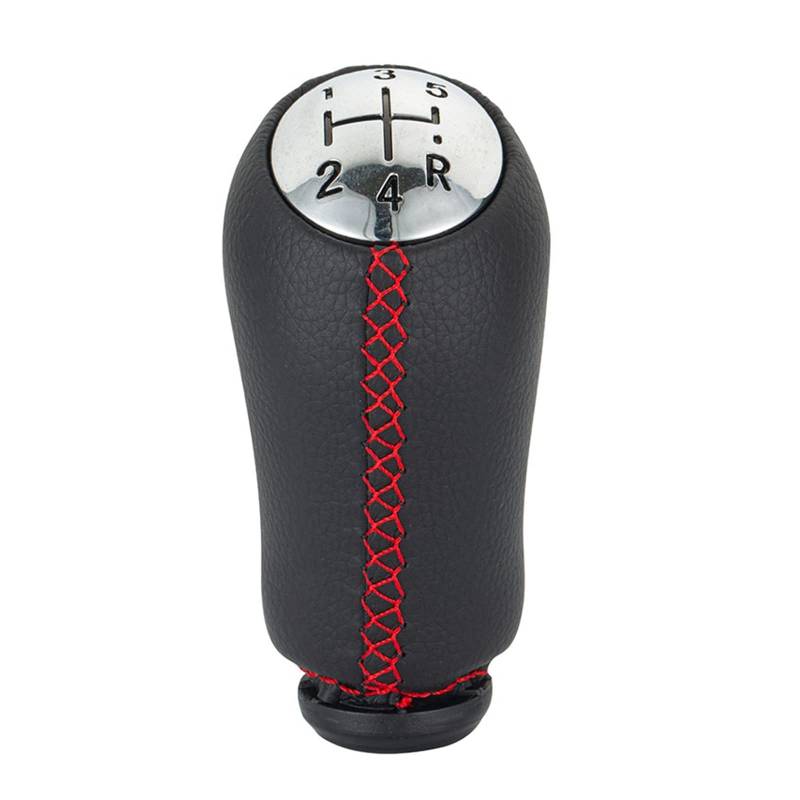 Schaltknauf 17mm Für CLIO MK3 3 III Für MEGANE MK2 Für SCENIC MK2 5 Geschwindigkeit Schaltknauf Stick Kopf Auto Getriebe Shift Hebel Griff Auto Getriebekopf(Red Line) von Tkxvcejv