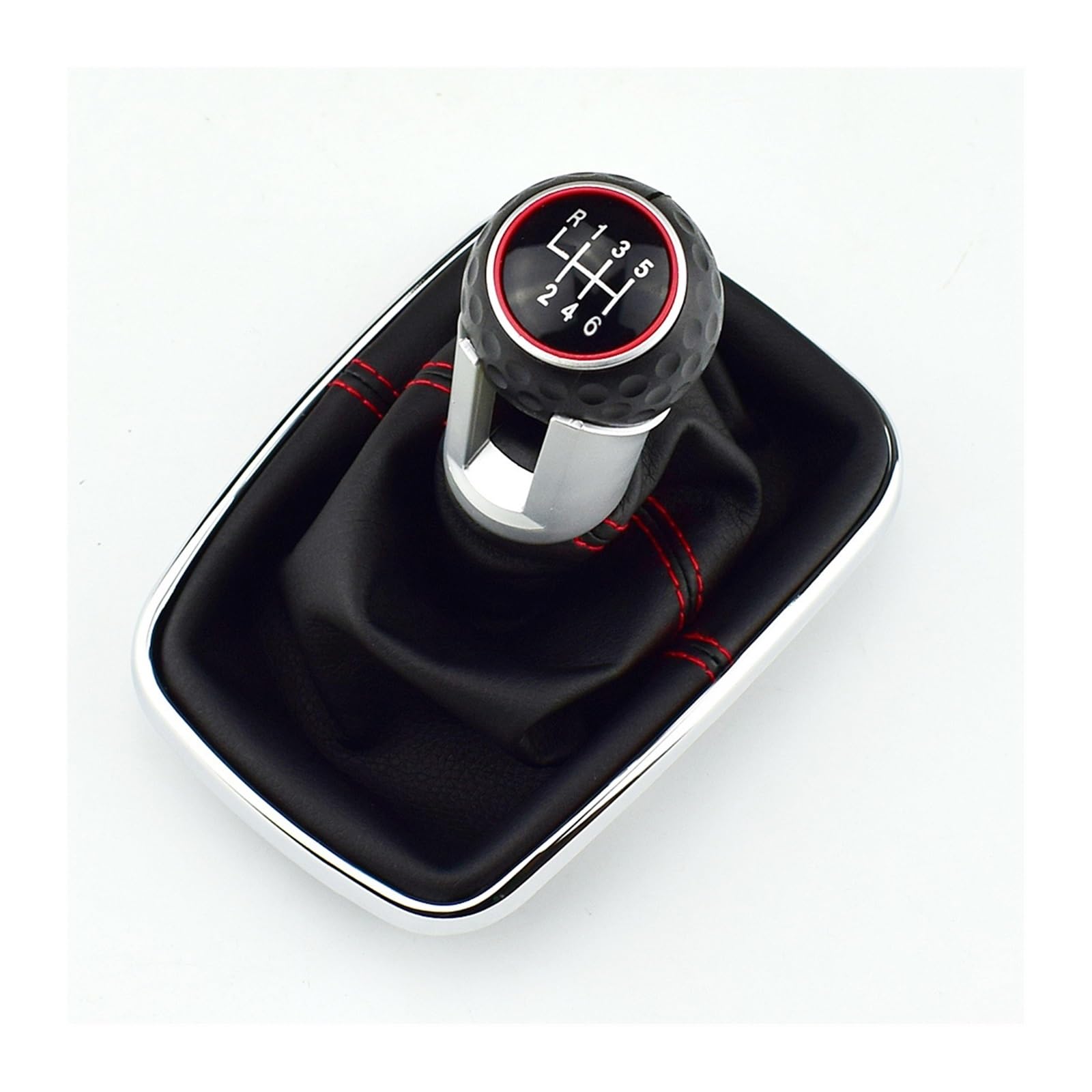 Schaltknauf 5/6 Geschwindigkeit 12mm Für VW Für Golf Für Bora Für Jetta Für GTi MK4 Schaltknauf Hebel Shifter Gamasche Boot Auto Getriebekopf(12MM 6 Speed) von Tkxvcejv