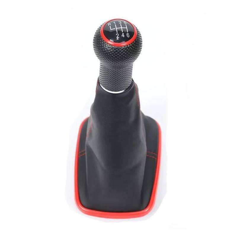 Schaltknauf 5/6 Geschwindigkeit 12mm Für VW Für Golf Für Bora Für Jetta Für GTi MK4 Schaltknauf Hebel Shifter Gamasche Boot Auto Getriebekopf(D 6 Speed 12MM) von Tkxvcejv