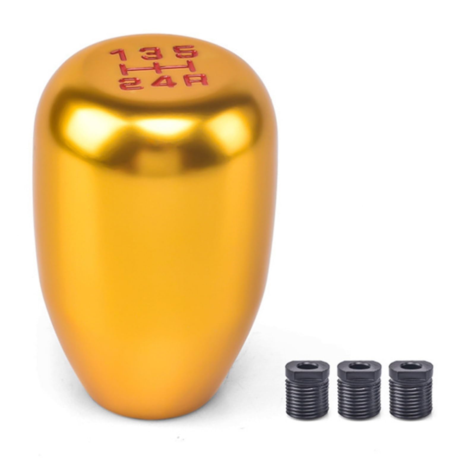 Schaltknauf 5-Gang-Universal-Auto-Schaltknauf Für Schaltgetriebe Automatikgetriebe Schalthebel Schaltknauf Autozubehör Auto Getriebekopf(Golden) von Tkxvcejv